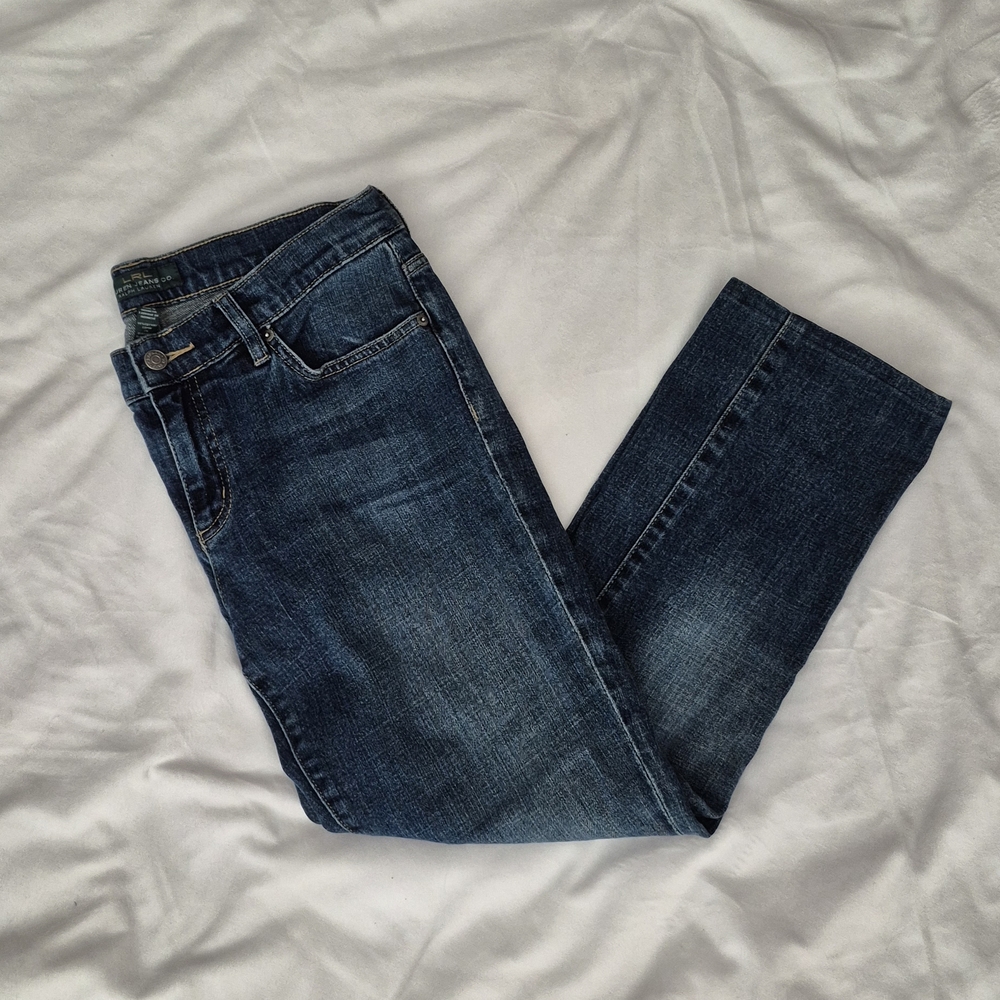 Ralph Lauren LRL Women's Size 10 Modern Straight Blue Denim Jeans EUC